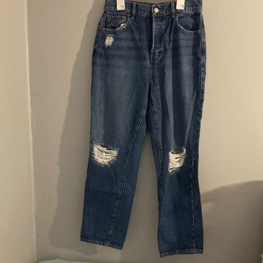 PacSun Blue Distressed high rise straight Jeans - Picture 1 of 3